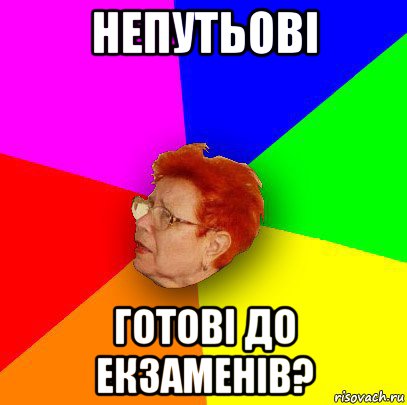 непутьові готові до екзаменів?