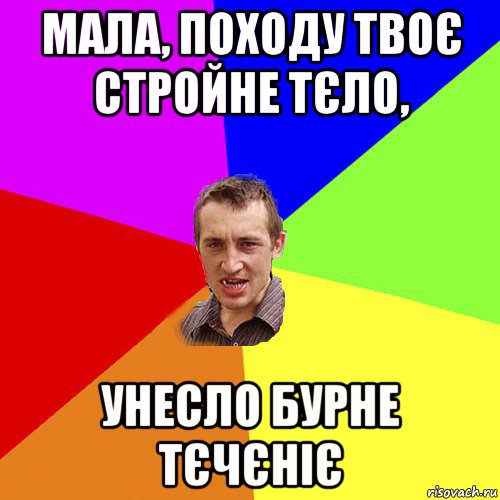 мала, походу твоє стройне тєло, унесло бурне тєчєніє, Мем Чоткий паца