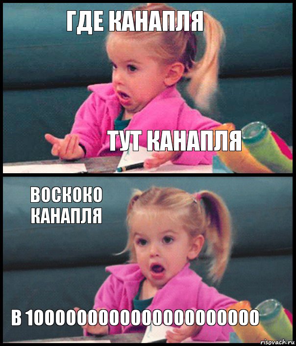 где канапля тут канапля воскоко канапля в 1000000000000000000000, Комикс  Возмущающаяся девочка