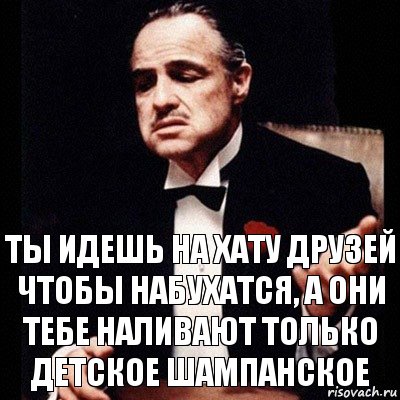 Ты идешь на хату друзей чтобы набухатся, а они тебе наливают только детское шампанское, Комикс Дон Вито Корлеоне 1