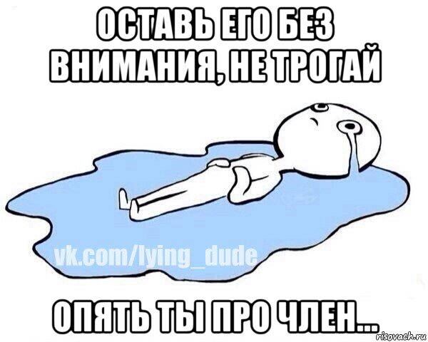 оставь его без внимания, не трогай опять ты про член..., Мем Этот момент когда