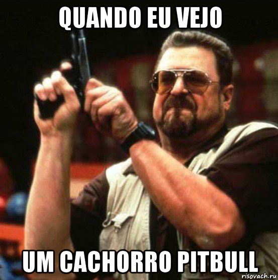 quando eu vejo um cachorro pitbull