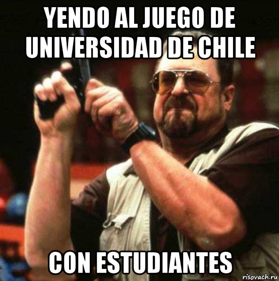 yendo al juego de universidad de chile con estudiantes