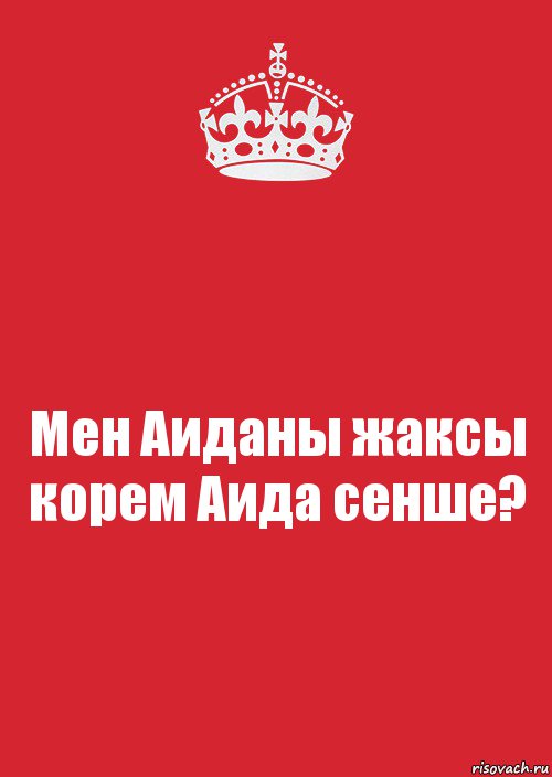 Мен Аиданы жаксы корем Аида сенше?