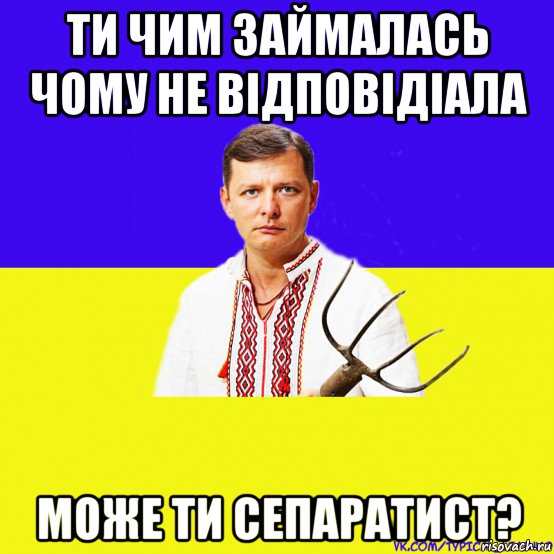 ти чим займалась чому не відповідіала може ти сепаратист?, Мем ляшко