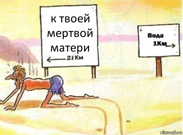 к твоей мертвой матери