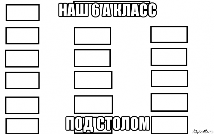 наш 6 а класс под столом, Мем  Мой класс