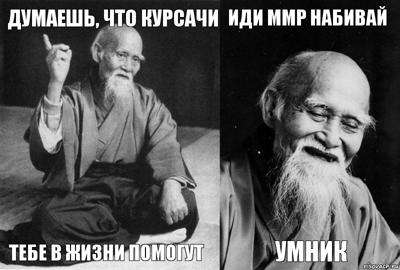 Думаешь, что курсачи тебе в жизни помогут Иди ммр набивай умник, Комикс Мудрец-монах (4 зоны)