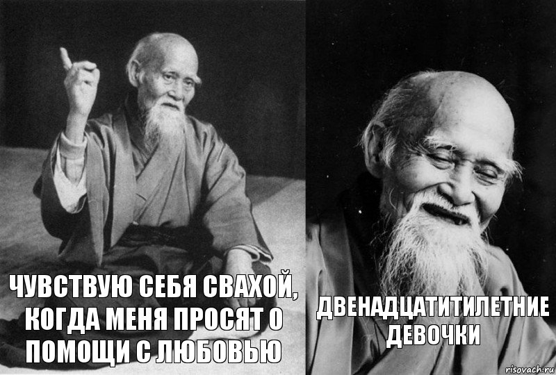 чувствую себя свахой, когда меня просят о помощи с любовью двенадцатитилетние девочки, Комикс Мудрец-монах (2 зоны)