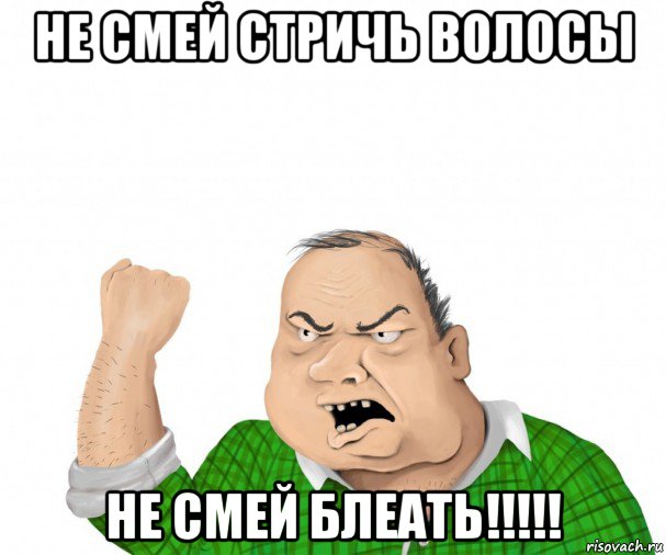 не смей стричь волосы не смей блеать!!!!!, Мем мужик