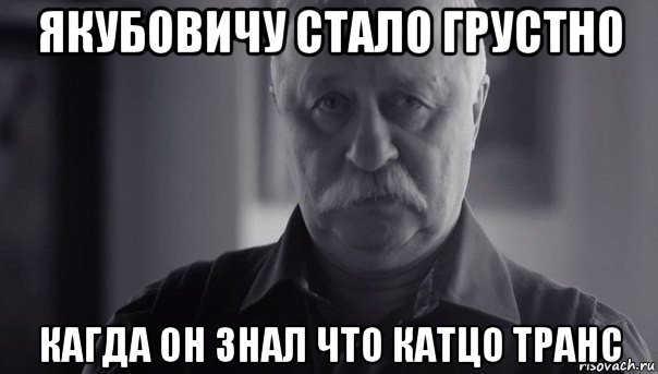 якубовичу стало грустно кагда он знал что катцо транс, Мем Не огорчай Леонида Аркадьевича