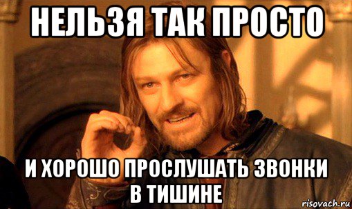 нельзя так просто и хорошо прослушать звонки в тишине, Мем Нельзя просто так взять и (Боромир мем)