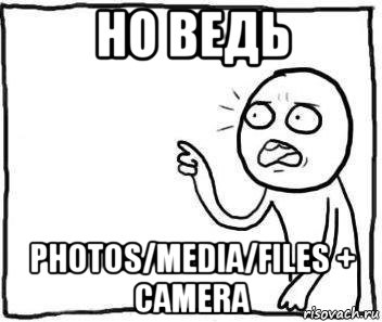 но ведь photos/media/files + camera
