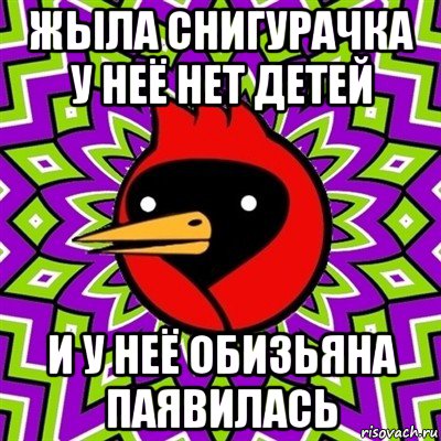 жыла снигурачка у неё нет детей и у неё обизьяна паявилась, Мем Омская птица