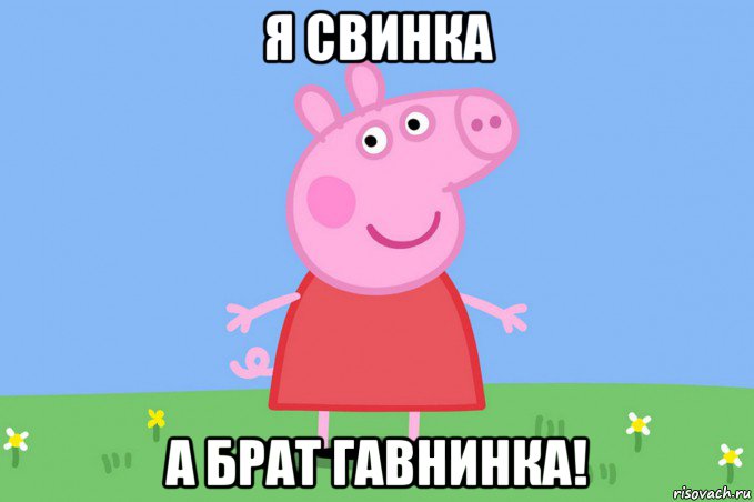 я свинка а брат гавнинка!, Мем Пеппа