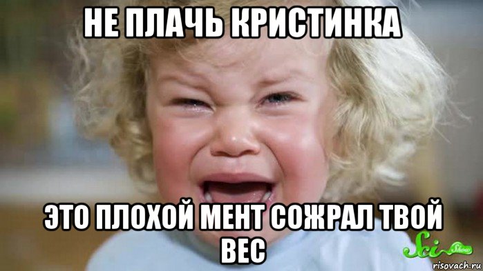 не плачь кристинка это плохой мент сожрал твой вес