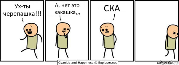 Ух-ты черепашка!!! А, нет это какашка,,, СКА, Комикс  Расстроился