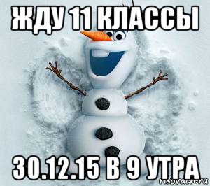 жду 11 классы 30.12.15 в 9 утра