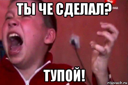 ты че сделал? тупой!, Мем  Сашко Фокин орет