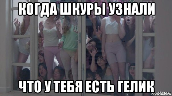 когда шкуры узнали что у тебя есть гелик, Мем Шкуры узнали