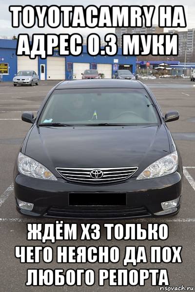 toyotacamry на адрес 0.3 муки ждём хз только чего неясно да пох любого репорта