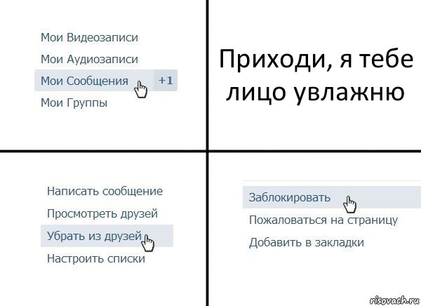 Приходи, я тебе лицо увлажню, Комикс  Удалить из друзей