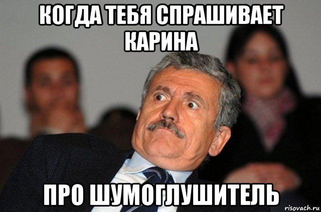 когда тебя спрашивает карина про шумоглушитель