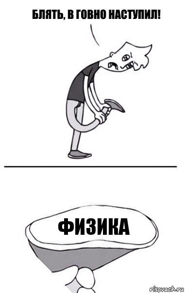 физика, Комикс В говно наступил