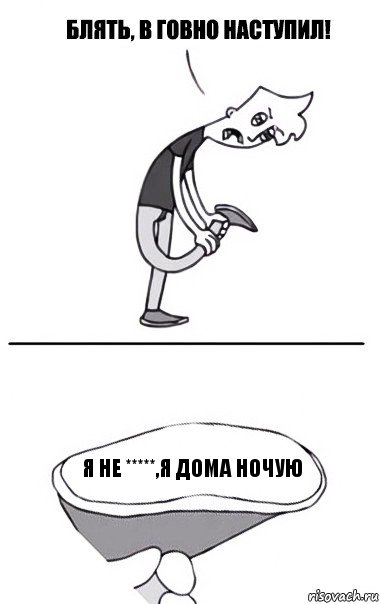 я не *****,я дома ночую, Комикс В говно наступил