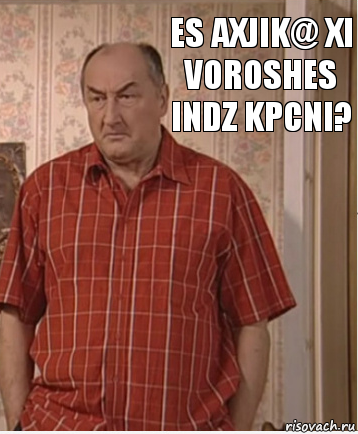 Es axjik@ xi voroshes indz kpcni?, Комикс Николай Петрович Воронин