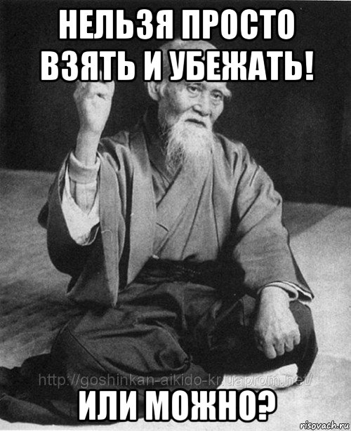 нельзя просто взять и убежать! или можно?