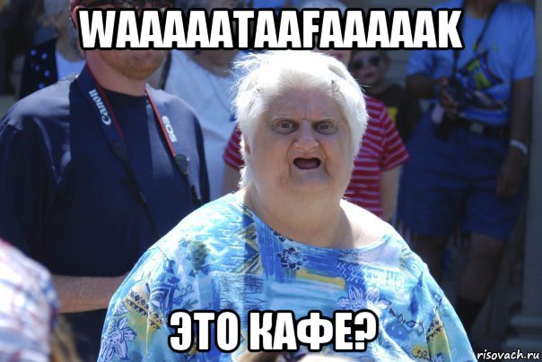 waaaaataafaaaaak это кафе?, Мем Шта (Бабка wat)