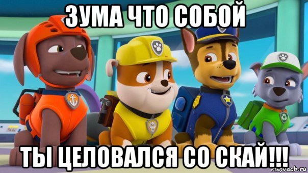 зума что собой ты целовался со скай!!!