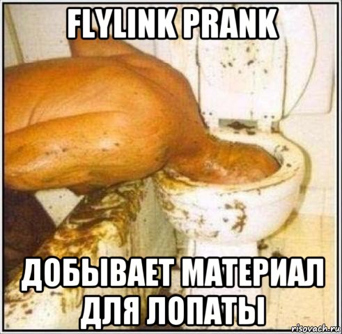 flylink prank добывает материал для лопаты, Мем Дайвер