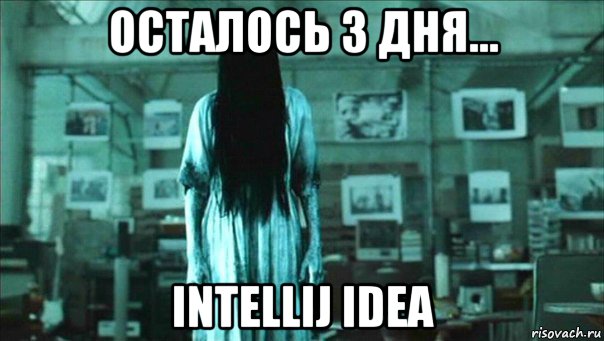 осталось 3 дня... intellij idea, Мем Девочка-звонок