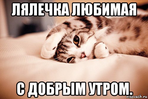 лялечка любимая с добрым утром.