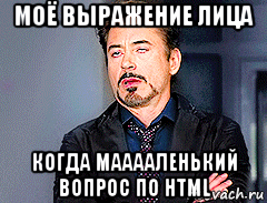 моё выражение лица когда мааааленький вопрос по html, Мем мое лицо когда