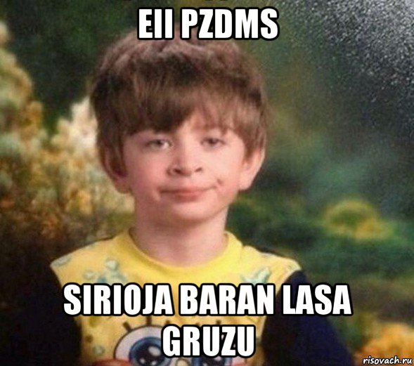 eii pzdms sirioja baran lasa gruzu, Мем Недовольный пацан