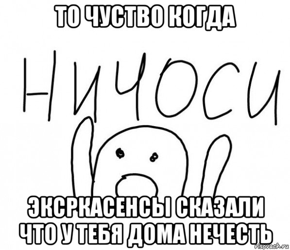 то чуство когда эксркасенсы сказали что у тебя дома нечесть, Мем  Ничоси