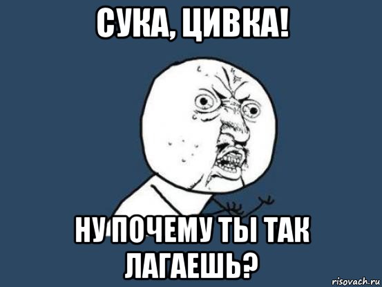 сука, цивка! ну почему ты так лагаешь?, Мем Ну почему