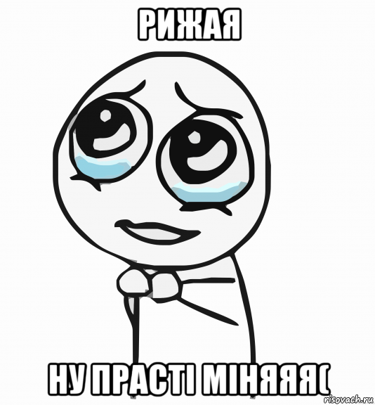 рижая ну прасті міняяя(, Мем  ну пожалуйста (please)