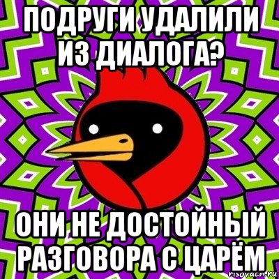 подруги удалили из диалога? они не достойный разговора с царём, Мем Омская птица