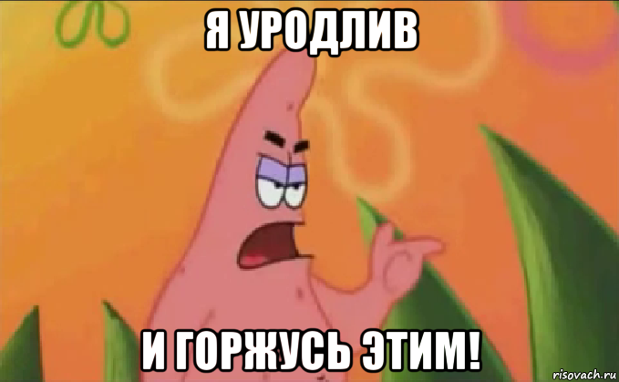 я уродлив и горжусь этим!, Мем Патрик
