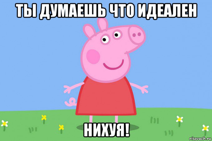 ты думаешь что идеален нихуя!, Мем Пеппа