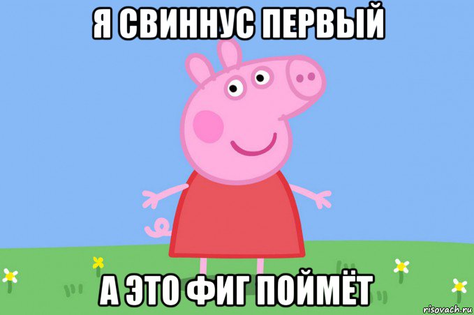 я свиннус первый а это фиг поймёт, Мем Пеппа