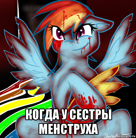  когда у сестры менструха, Мем RAINBOW FACTORY DASH