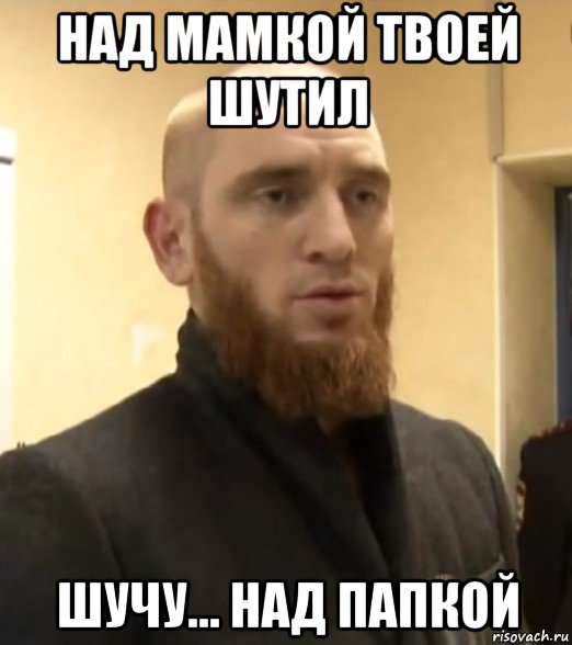 над мамкой твоей шутил шучу... над папкой