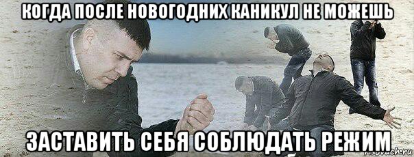 когда после новогодних каникул не можешь заставить себя соблюдать режим