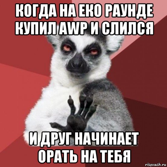 когда на еко раунде купил awp и слился и друг начинает орать на тебя, Мем Узбагойзя