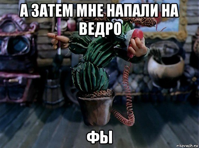 а затем мне напали на ведро фы